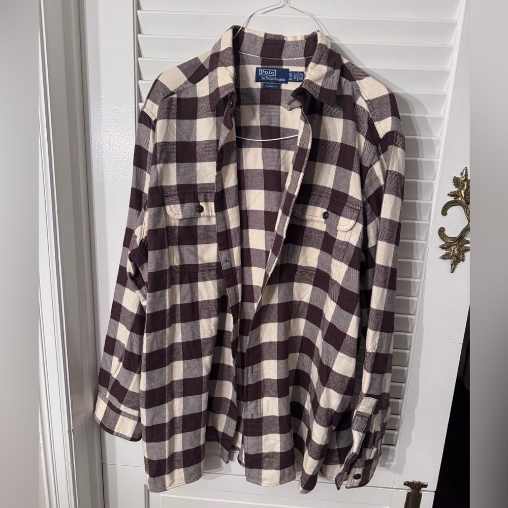 Classic Fit Checked Twill Flannel Workshirt
Polo Ralph Lauren size XXL